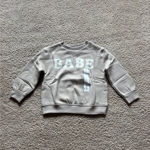 Kids Beige 'Babe' Sweatshirt